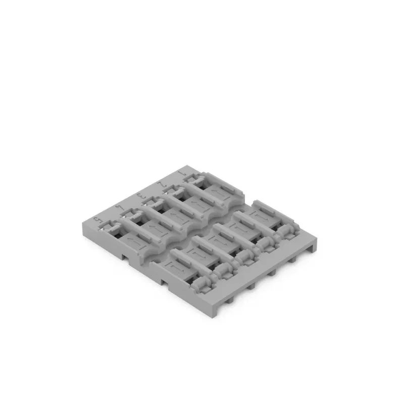 WAGO 221-2525 Adaptador de montagem para bornes de ligação da série 221, pack de 5, cinzento