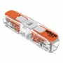 WAGO 221-2401 Conector de emenda inline, 2 condutores, 0,2-4 mm², 600 unid., transparente/laranja