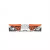 WAGO 221-2401 Conector de emenda inline, 2 condutores, 0,2-4 mm², 600 unid., transparente/laranja