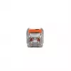 WAGO 221-2401 Conector de emenda inline, 2 condutores, 0,2-4 mm², 600 unid., transparente/laranja