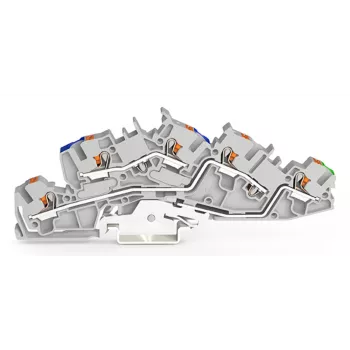 WAGO Borne multi-nível de instalação 2205-7646 com botão de pressão, 4 mm², cinzento