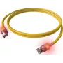EasyLan DualBoot cabo patch LED RJ45 S/FTP Cat.6A (Class EA) com ficha saCon, LSOH, amarelo, 7,5 m