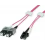 Cabo de rede de fibra ótica EasyLan FO LED Premium, Duplex - LC Multimodo (M) para SC Multimodo (M) - 3 m - Fibra ótica - Duplex - 50/125 µm - OM4 - Violeta (RAL 4003)