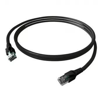 Cabo de rede EasyLan FlexBoot Patch Cat.6A S/FTP, preto 1,50m