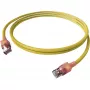 Cabo de rede EasyLan DualBoot LED Patch RJ45 S/FTP Cat.6A (Class EA) com ficha saCon - LSOH - amarelo