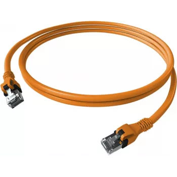 Cabo de rede EasyLan DualBoot Push Patch Cat.6A S/FTP laranja 7,5m