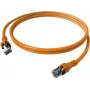 Cabo de rede EasyLan DualBoot Push Patch Cat.6A S/FTP laranja 7,5m