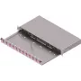 Painel de distribuição de fibra ótica ZVK EasyLan LWL Basic LSB0B224 Grade C 1U 12 portas 12x LC-Duplex OM4
