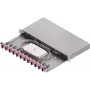 Caixa de fusão de fibra ótica ZVK Easylan LWL Basic 1U 12x SC-Duplex OM4 gaveta preta