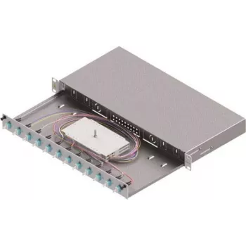 Cassete de fusão de fibra ótica ZVK Easylan LWL Basic SB0012481HE 12x LC-Duplex Standard OM3 extraível - patch panel de fibra ótica