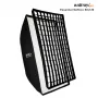 Softbox retangular Walimex Pro Softbox Essential 80x120 cm com encaixe Bowens, interior prateado, difusores, saco de transporte