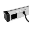 Régua de tomadas Bachmann DESK Rail com 2 tomadas Schuko e 2 portas de carregamento USB, cabo de 2m, prateado/preto