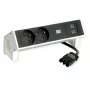 Bachmann DESK2 2x UTE 1x USB A/C 22W 0,2m RAL9010 - Régua de tomadas de secretária