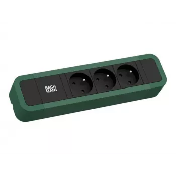 Bachmann PRIMO 2 3xUTE 2,0m 350.224 CEE 7/7 RAL 6028 verde-pinheiro Régua de tomadas