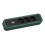 Bachmann PRIMO 2 3xUTE 2,0m 350.224 CEE 7/7 RAL 6028 verde-pinheiro Régua de tomadas