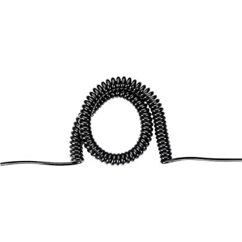 Bachmann Cabo espiral H05VV-F 3G1,5 preto liso cortado - Cabo