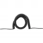 BACHMANN Cabo espiral H05VV-F 3G1,5mm² 1,5m-6m preto 0,2m extremidades retas