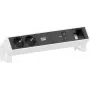 Bachmann DESK2 2x CEE 7/3 1x USB-C 100W 1x Custom Module 1m RAL 9010 branco puro módulo de energia e dados para secretária