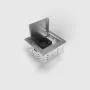 BEP24 Caixa de chão 3301E-1-1 - Aço inoxidável, 1x Schuko (tipo F), IP20, montagem encastrada