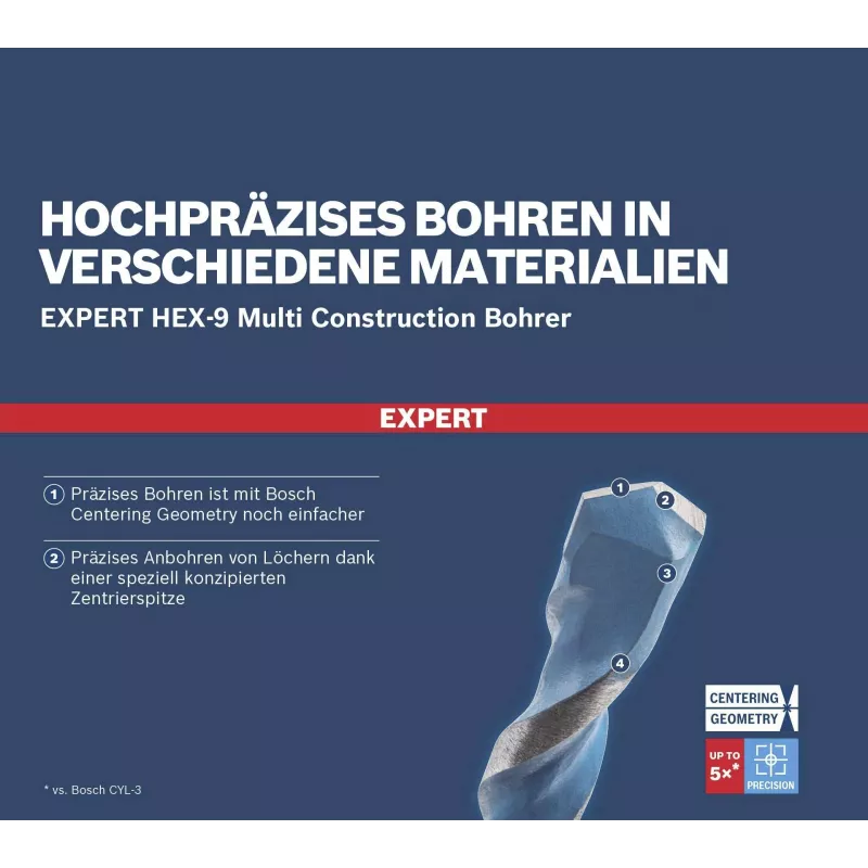 BOSCH EXPERT HEX-9 Multi Construction Conjunto de brocas multiusos 8 peças (2608901455)