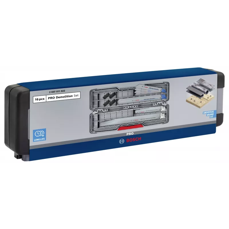 Bosch PRO Tough Box Demolition Conjunto de lâminas de serra sabre 16 peças