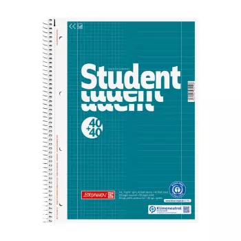 BRUNNEN bloco universitário Student DUO DIN A4 pautado e quadriculado