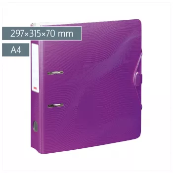 BRUNNEN WAVE dossier de alavanca com tampa roxo plástico 7,0 cm DIN A4