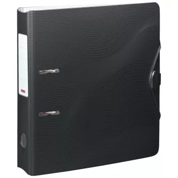 BRUNNEN WAVE Dossier de alavanca Onyx Black plástico 7,0 cm DIN A4