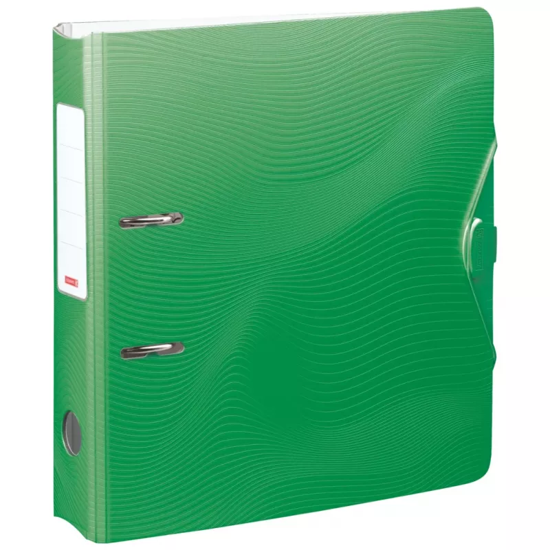BRUNNEN WAVE dossier de alavanca com tampa verde plástico 7,0 cm DIN A4