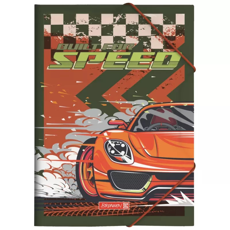 Pasta de documentos BRUNNEN Fast Wheels A4 vermelho/verde