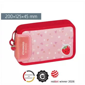 Estojo BRUNNEN s'maepp Fruity Love rosa/vermelho 16 peças, 20,0 x 4,5 cm (1049120522)