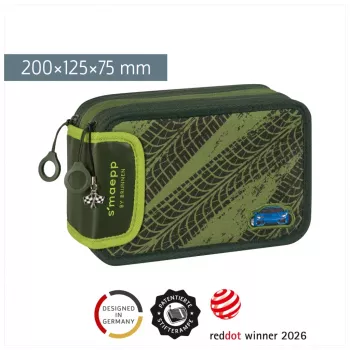 Estojo BRUNNEN s'maepp Fast Wheels verde/verde-claro 33 peças, 20,0 x 7,5 cm (1049121521)
