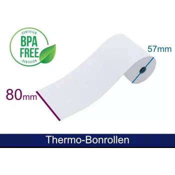 ARTDEV Rolo térmico 80x57x12 mm branco 55g 40m para T2