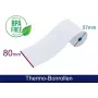ARTDEV Rolo térmico 80x57x12 mm branco 55g 40m para T2