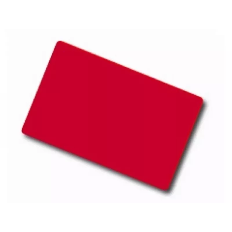 ARTDEV Cartão PVC vermelho em branco - 30mil 0,76mm - CR80 - Individual