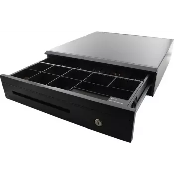 ARTDEV AC-4250 gaveta de dinheiro metálica com 8 compartimentos para moedas e 5 compartimentos para notas, frente em plástico