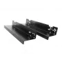 ARTDEV conjunto de suporte sob a mesa DRW-HLD-3000 preto aço em L para réguas de tomadas, mini-PCs, routers