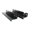 ARTDEV conjunto de suporte sob a mesa DRW-HLD-3000 preto aço em L para réguas de tomadas, mini-PCs, routers