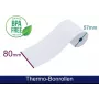 ARTDEV rolo térmico 80x57mm núcleo 12mm 40m 48g/m² branco para T2 mini 50