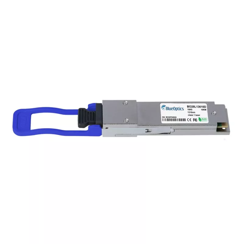 Módulo transceptor ótico QSFP28 BlueOptics 100G-LR4 10km compatível com Ruckus