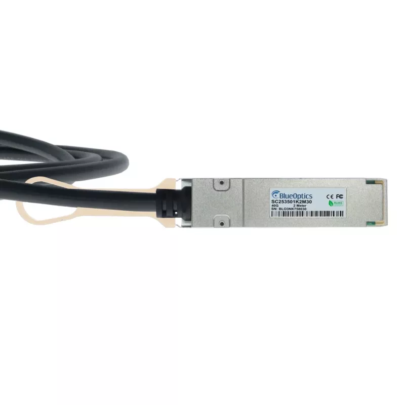 BlueOptics cabo BlueLAN QSFP DAC 3m compatível com Ruckus 40G-QSFP-4SFP-PC-0301