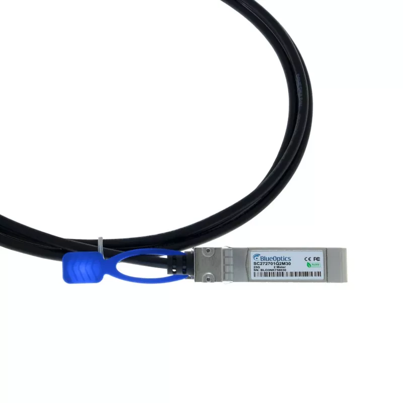 BlueOptics cabo BlueLAN DAC SFP28 0,5m compatível com Ruckus (25G-SFP28-TWX-P-50CM-RU-BL)