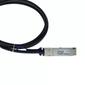BlueOptics cabo Twinax de cobre passivo BlueLAN DAC QSFP28 0,5 m (1,64 ft) 30 AWG preto compatível com Ruckus 100G-Q28-Q28-C-00501