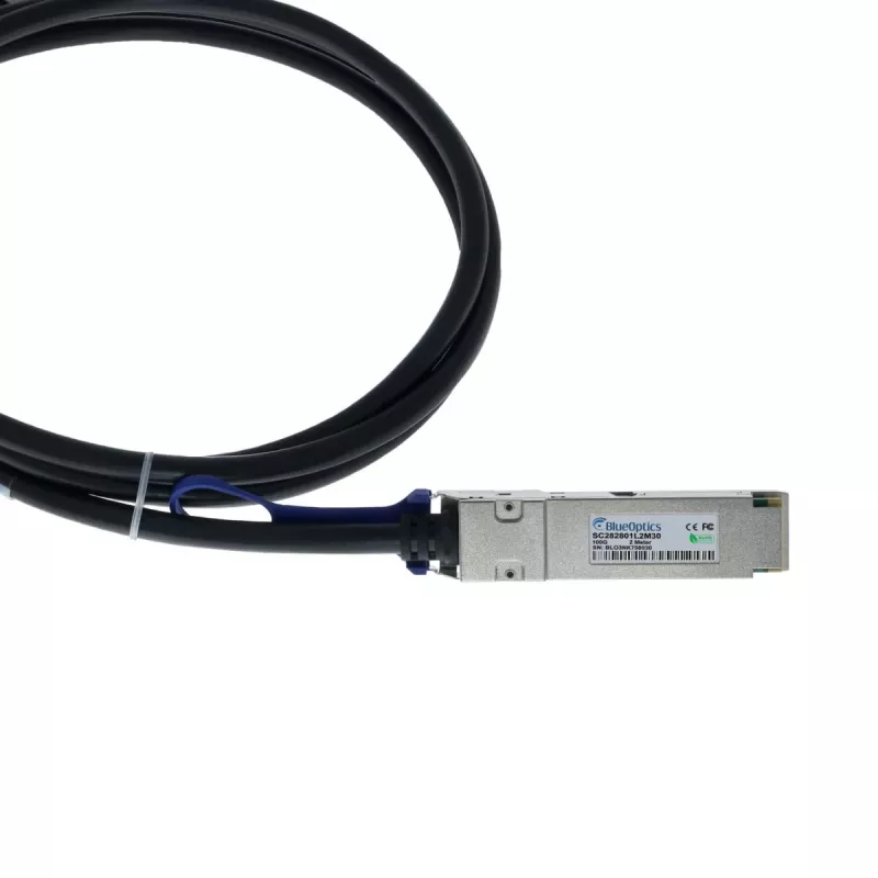 BlueOptics cabo de cobre passivo BlueLAN DAC QSFP28 100G 1m compatível com Ruckus