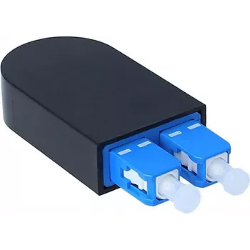 Adaptador loopback BlueOptics SC duplex monomodo SM 9/125µm ferrule de cerâmica azul
