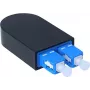 Adaptador loopback BlueOptics SC duplex monomodo SM 9/125µm ferrule de cerâmica azul