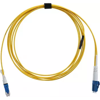 Cabo de patch de fibra ótica duplex BlueOptics CS-UPC para LC-UPC monomodo OS2 2 metros
