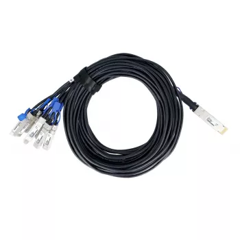 Cabo twinaxial passivo DAC BlueLAN CAB-D-8S-200G-2.5-BL compatível com Arista 200GBASE-CR8 QSFP-DD para 8xSFP28 2,5m
