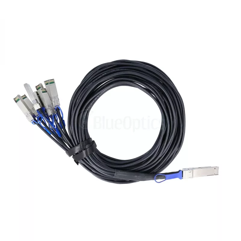 Cabo breakout DAC BlueLAN 200GBASE-CR8 QSFP-DD para 8x SFP28 compatível com BlueOptics Dell EMC 3m