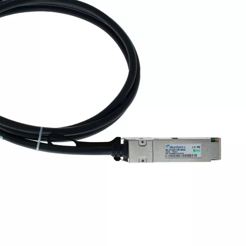 BlueOptics HPE P06248-B22 Cabo Breakout Direct Attach (DAC) Compatível Passivo 200GbE para 2x100GbE Twinaxial Cobre QSFP56 para 2xQSFP56 3m BlueLAN